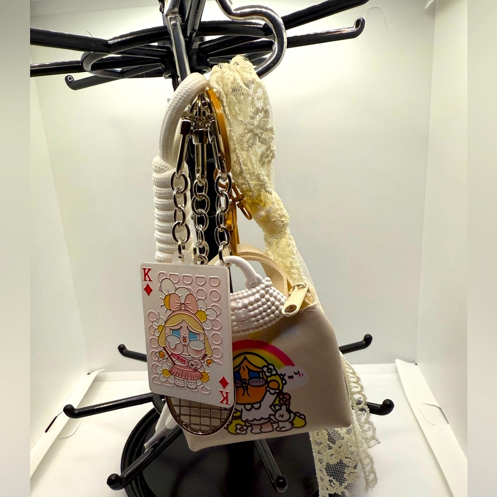 !!!NEW!!! Cream colored handbag charm with Crybaby Design